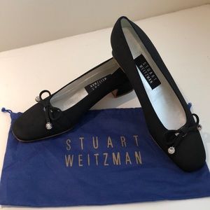 NWOT STUART WEITZMAN grosgrain evening shoe w/ bow